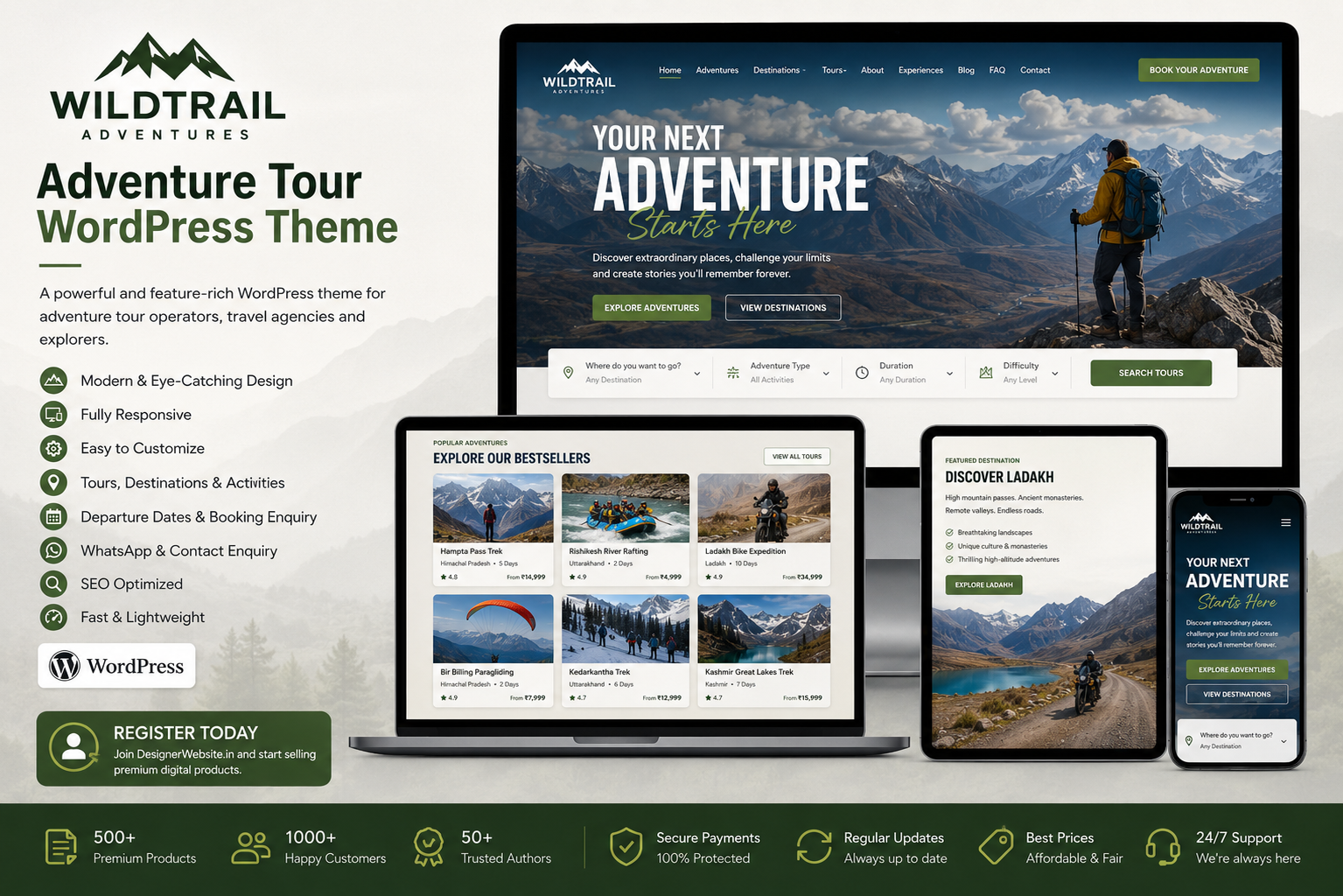 WildTrail – Adventure Tour & Trekking WordPress Theme