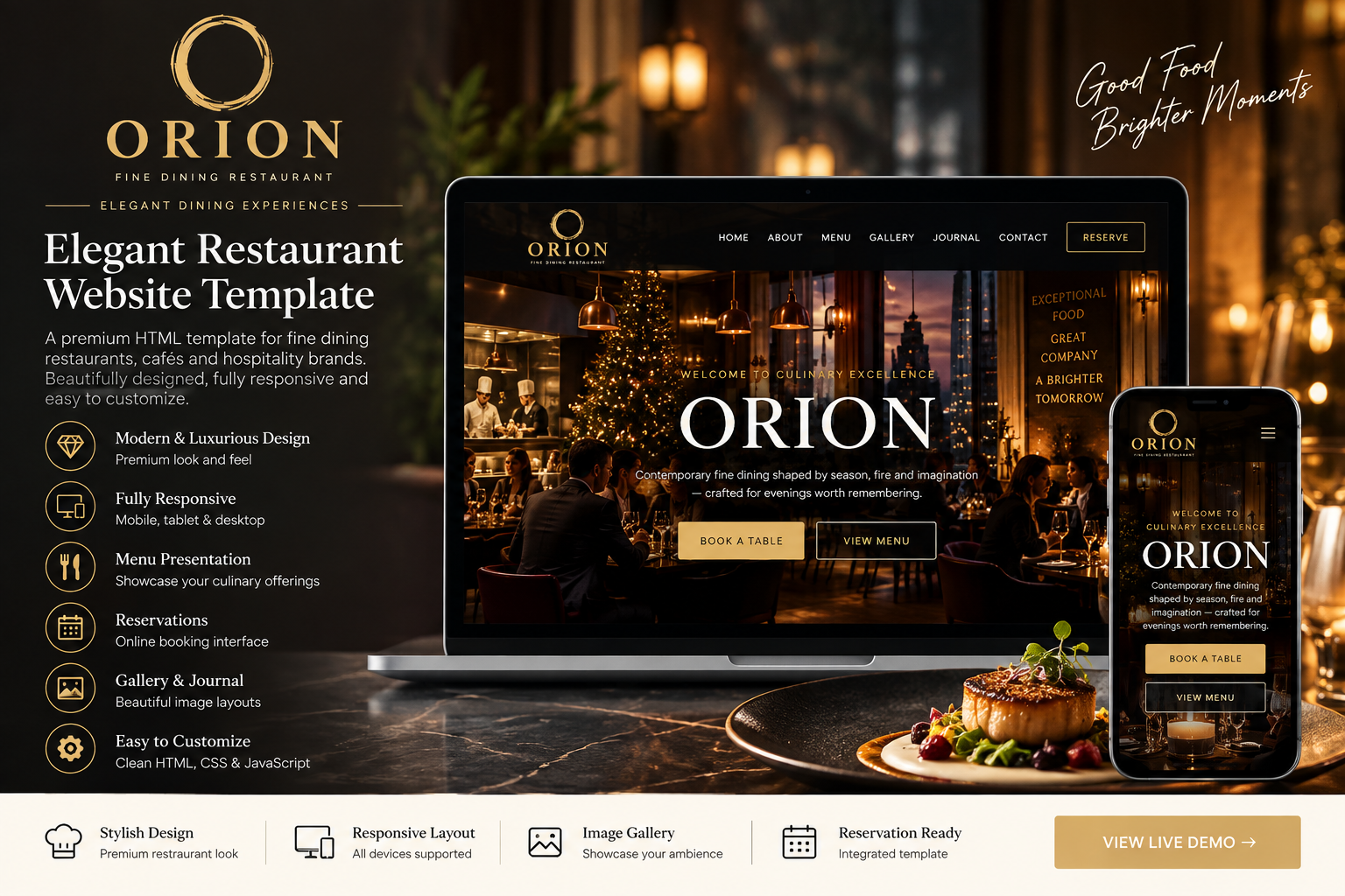 Orion - Restaurat Website